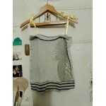 D�bardeur gris bretelles jaunes 40 l jennyfer.