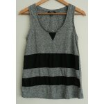 Dbardeur gris chin  voile noir. t shirt. jennyfer. polyester. lin taille s / 36