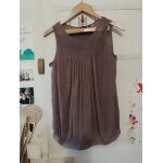 D�bardeur gris pliss� 38 m zara basic.