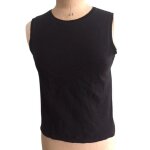 D�bardeur noir uni la halle sans manches - col rond taille enfant 12 ans, 152 cm.