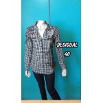 Desigual taille 40 superbe chemise manches longues carreaux noirs femme Desigual taille 40 superbe chemise manches longues carreaux noirs femme