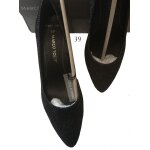 Neufs dessus textile escarpins noir / gris t 39 talons 6 cm marco tozzi