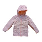 Doudoune lgre rose et gris  capuche. rversible. quechua. decathlon. taille 4 ans