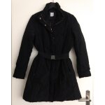 Doudoune longue noire � ceinture. camaieu. taille 38