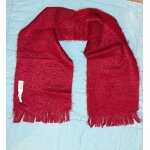 Echarpe missegle chaude fibres naturelles rouge foulard 80% mohair de chevreau et 20% soie - fabriqu� ...