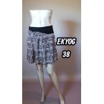 Ekyog taille 38 superbe jupe plisse double noir beige gris