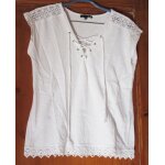 Elgant tee - shirt / top pour femme sans manches - encore en v avec lacets croiss  pompons - bande ...