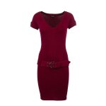 El�gante robe bordeaux m�talis�e avec ceinture  ; morgan  ; taille l id�e cadeau