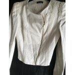 Elegante veste femme raffinee morgan , ecru - simili cuir - taille 40