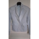 �l�gante veste de tailleur femme bleu clair en lin taille 36 id�e cadeau