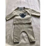 Ensemble 2 pièces jacquard bébé en tricot, petit bateau Ensemble 2 pièces jacquard bébé en tricot, petit bateau