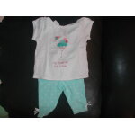 Ensemble b�b� fille legging haut  ; tape � l'oeil ; taille 1 mois id�e cadeau