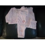 Ensemble b�b� fille salopette veste assortie disney winnie l'ourson taille 9 / 12 mois