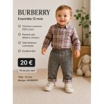 Ensemble burberry garcon 12 mois