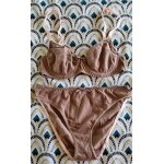 Ensemble culotte et soutien gorge taupe