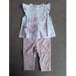 Ensemble fille blanc / rose gemo - 6 mois