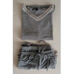 Ensemble pyjama undiz gris & dentelle - taille s - tr�s bon �tat