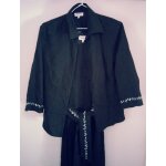 Ensemble robe t. 36 et chemise t. 38  burton  noir et broderies blanc