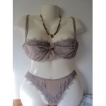 Ensemble soutien gorge 95 d et 2 tangas 38 / 40 beige