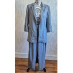 Ensemble tailleur femme bershka veste et pantalon taille haute gris taille m / 38 et l / 40