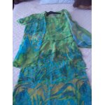 Ensemble verdosa 3 pièces :jupe, caraco, chemise, t 38 Ensemble verdosa 3 pièces :jupe, caraco, chemise, t 38