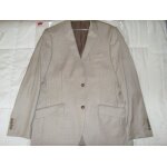 Ensemble veste et pantalon de costume beige � fines rayures blanches burton