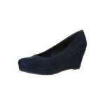 Escarpins compens�s bleu marine - tamaris - 39