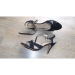 Escarpins nu pieds urban noir dore p38