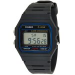 F - 91w - 1yer montre unisex digitale avec bracelet en r�sine - gris (noir)