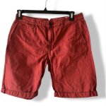 F4ab splendide bermuda short rouge kaporal homme taille s / m (30) taille 38 / 40 cm  plat chino