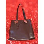 F506 chic et sac lamarthe brun cuir l37, 5 x h31 cm et 56 cm avec lani�re p 12cm