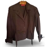 F929 etat neuf sublime blouson veste marron en coton chacok taille 40 f929