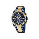 Festina chrono sport montre homme chrono acier bleu et dor f20564 / 1