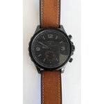 Fossil q hybrid montre connecte  bracelet cuir marron  design lgant
