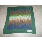 Foulard nina ricci multicolore vert, bleu, beige, marron 100% soie be