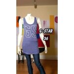 G - star raw taille 36 haut long tunique sans manches bleue femme G - star raw taille 36 haut long tunique sans manches bleue femme