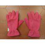 Gants laine polaire rose in extenso