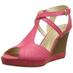 Geox - sandales compens�es en cuir rose pointure 38