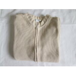 Gilet beige en maille tricot femme