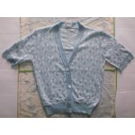 * * * gilet bleu À manches courtes avec col en v * * * - vintage - « damart » - taille 46 (2) * * * gilet bleu À manches courtes avec col en v * * * - vintage - « damart » - taille 46 (2)