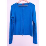 Gilet bleu vif. double fermeture clair. tissaia. taille 46 - 48