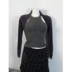 Gilet / bolro / top violet prune  manches longues - taille 1 - cache cache