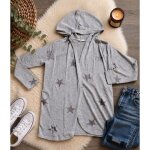 Gilet � capuche h&m 12 ans gris �toiles � tr�s bon �tat � doux & tendance