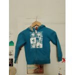 Gilet À capuche zippé bleu clair 6 ans vintage années 90 sun valley. Gilet À capuche zippé bleu clair 6 ans vintage années 90 sun valley.
