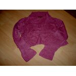 Gilet court manches longues col v fermeture bouton motif fleur 100% acrylique tissaia taille 10 ans Gilet court manches longues col v fermeture bouton motif fleur 100% acrylique tissaia taille 10 ans
