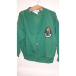 Gilet gar�on vert motif university  ; jacadi ; taille 6 ans