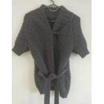 Gilet gris ceintur manches courtes xs / s
