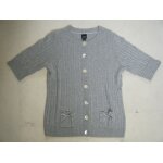 Neuf superbe gilet gris clair torsad esprit - taille l