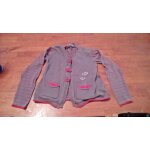 Gilet gris fleurs orchestra taille 8 ans . .