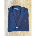 Gilet homme polo ralph lauren noir taille m - cardigan - coton